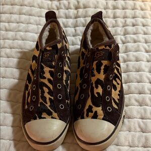 UGG Leopard Print Flats - Brown and Cream